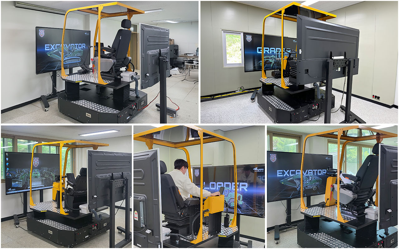 군부대에 중장비 시뮬레이터 5종 납품