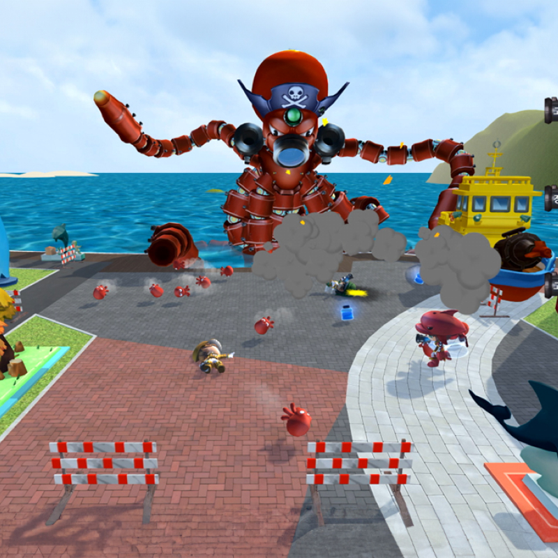 문화/관광 VR 게임 – 울산 장생포 고래 명소를 배경으로 한 2~4인용 슈팅 대전 게임, HMD와 컨트롤러로 즐기는 VR 체험, 전 연령 대상의 관광 콘텐츠