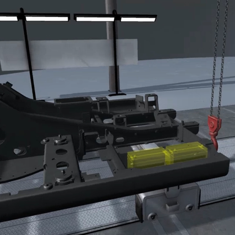 설계검증 VR – 가상현실을 통해 굴착기 부품 조립 검증, 오류 최소화, 인체공학 설계 적용, 개발 비용과 시간 절감